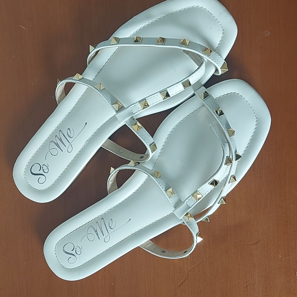 White Women's Flat Sandals